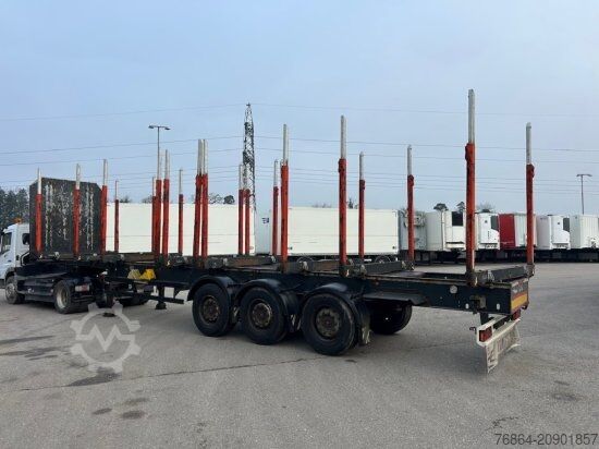 Rönkhordó félpótkocsi SCHWARZMüLLER HOLZAUFLIEGER 10 RUNGENPAARE SAF ACHSEN, LIFTACHSE