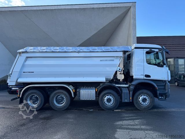 Kiepwagen MERCEDES-BENZ 4145K 8x4 E6 GSR/Ret/MeillerP436 18m3 elek Plane