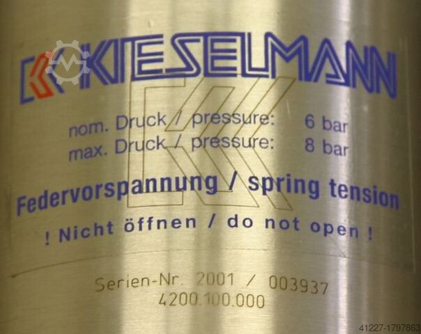 Scheibenventil DN65 Kieselmann pneumatischer Antrieb