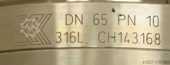 Scheibenventil DN65 Kieselmann pneumatischer Antrieb