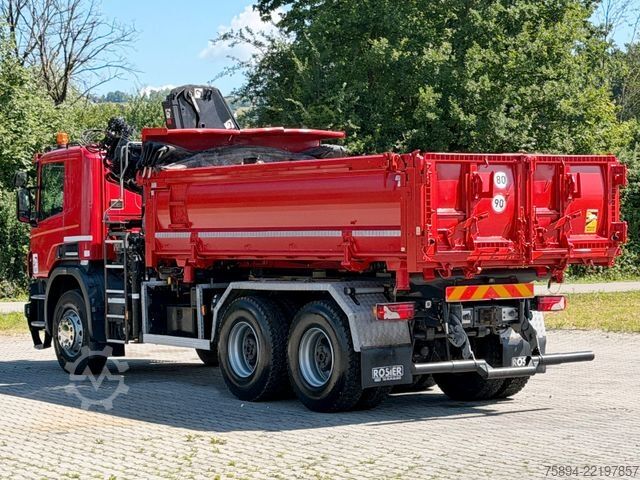 Auto-dizalica montirana na kamionu SCANIA P 410 Kipper 4,95m * KRAN/FUNK + BORDMATIC *6x4