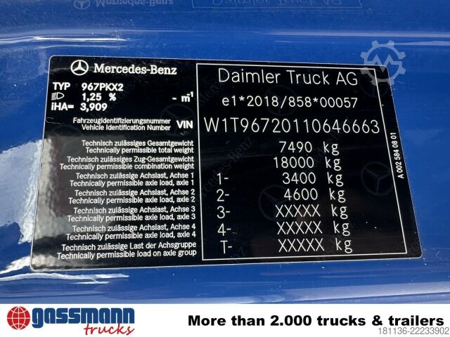Kiepwagen bestelauto Mercedes-Benz Atego 816 K 4x2, 2x AHK, Meiller-Kipper, mehrfach