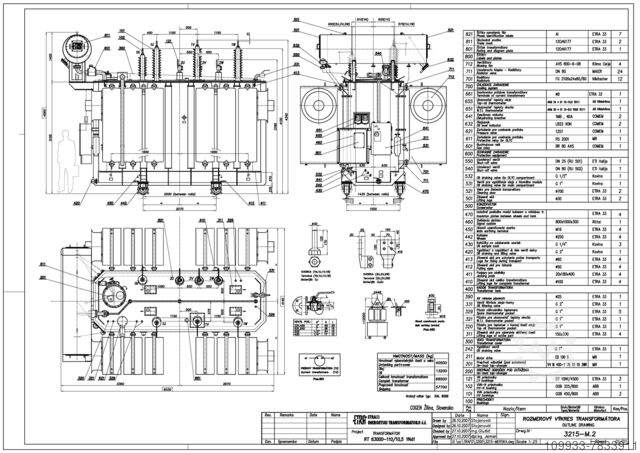 Stroomtransformator 63MVA 110/10,5kV KOLEKTOR ETRA RT-63000kVA 110/10,5kV