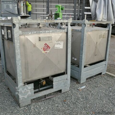 1050 liters IBC-beholder i V4A rustfrit stål Waldner 9380