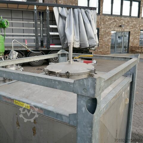 1050 liters IBC-beholder i V4A rustfrit stål Waldner 9380