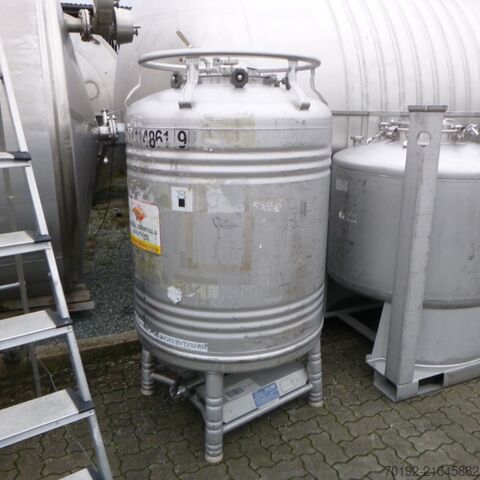 1000 liter drukhouder gemaakt van V4A Stöcklin 9363