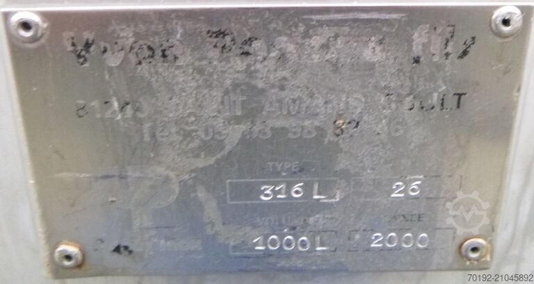 1000 liter container gemaakt van V4A  9362