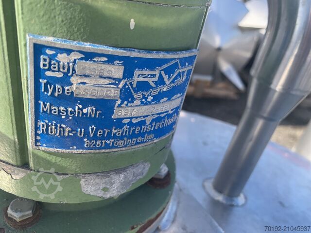 850 liter roertank met propellerroerwerk van V2A roestvrij staal  S16302