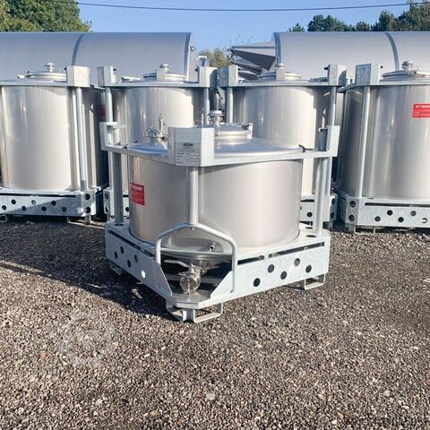 565 liter verwarmbare container van V2A roestvrij staal. Azzini S16300