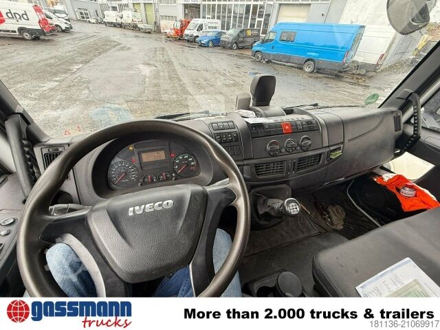Kipper LKW Iveco EuroCargo ML160E28K 4x2, Kran Hiab 099E-3 HiDuo,
