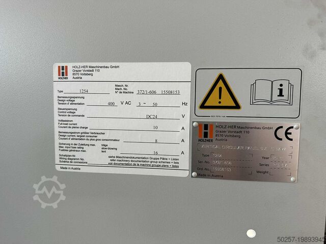 Vertikale Plattensäge HOLZ-HER Cut1254