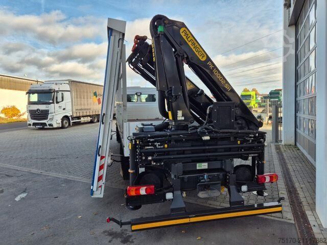 Přívěs na plošinu Mercedes-Benz Atego 1324 L Glaswand Heckkran PK10002 SH Funk