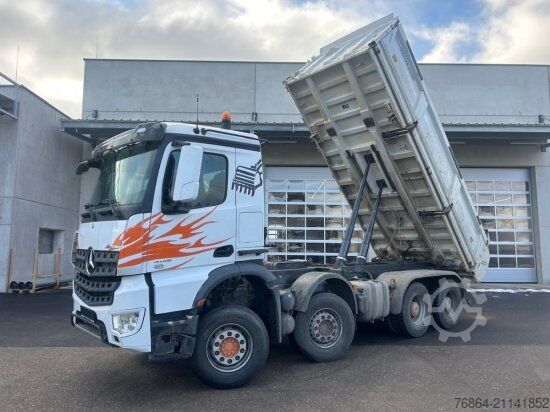 Autocamion basculant tridirecțional MERCEDES-BENZ AROCS 4145, 8X4 MEILLER-KIPPER, EURO 6, BORDMATIK