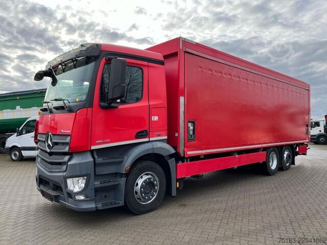 Flatbed truck with tarp MERCEDES-BENZ Antos 2540 L 6x2 Pritsche LBW