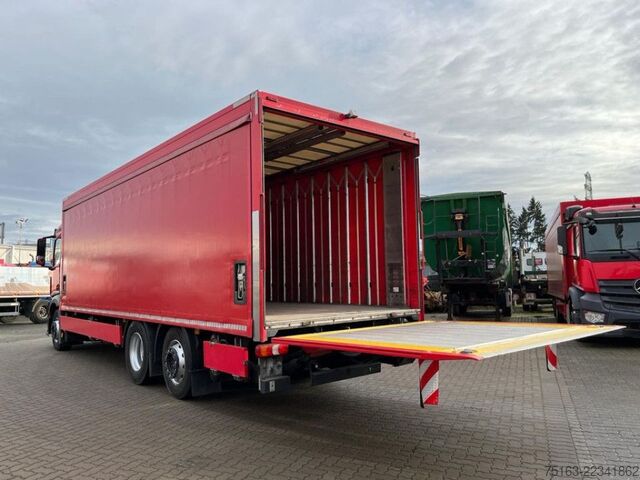 Flatbed truck with tarp MERCEDES-BENZ Antos 2540 L 6x2 Pritsche LBW