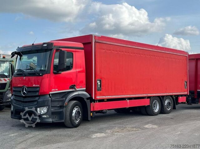 Flatbed truck with tarp MERCEDES-BENZ Antos 2540 L 6x2 Pritsche LBW
