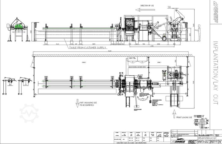 Spoelpersinstallatie, perslijn, stapeling Dimeco Linapunch MC-F
