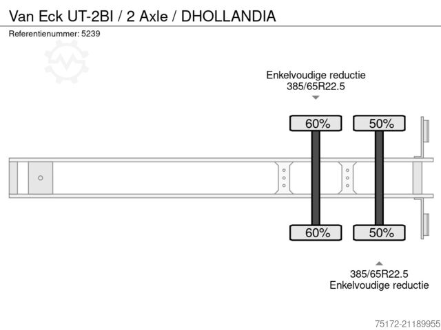 Suitcase Van Eck UT-2BI / 2 Axle / DHOLLANDIA