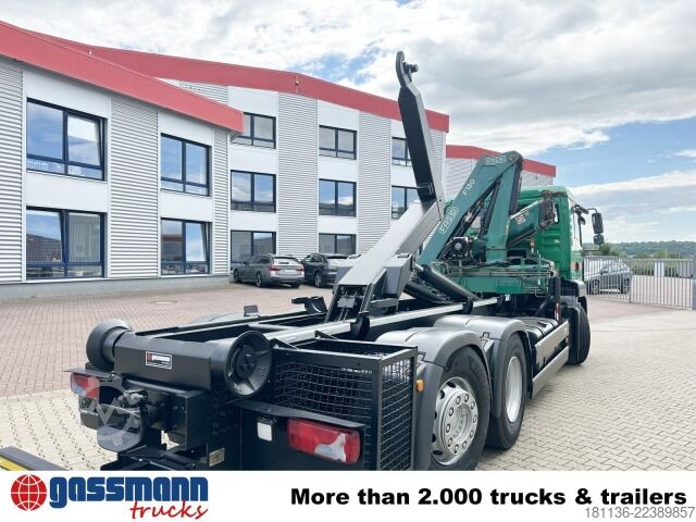 Φορτηγό γερανός roll-off MAN TGA 26.480 6x4H-4 BL, HydroDrive, Lenk-/Lift, Kran