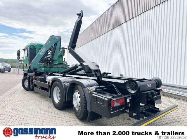 Φορτηγό γερανός roll-off MAN TGA 26.480 6x4H-4 BL, HydroDrive, Lenk-/Lift, Kran