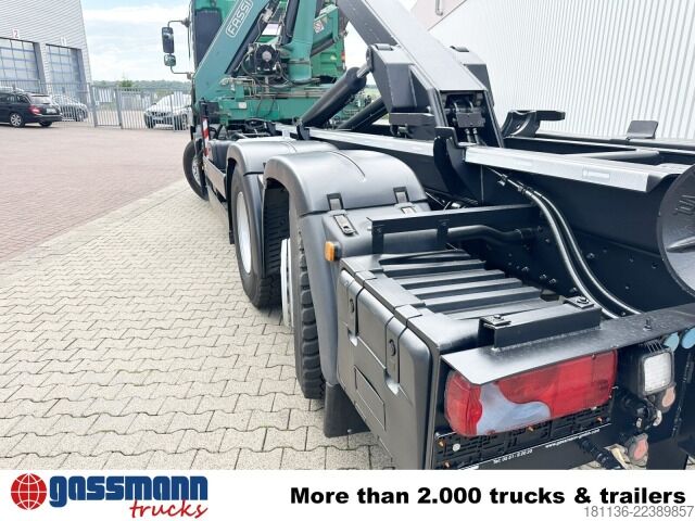 Φορτηγό γερανός roll-off MAN TGA 26.480 6x4H-4 BL, HydroDrive, Lenk-/Lift, Kran