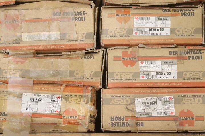 Zeskantschroeven cilinderschroeven M16 M20 730 kg Würth DIN 931 M20x55 / M16x50    DIN 933  M20x55