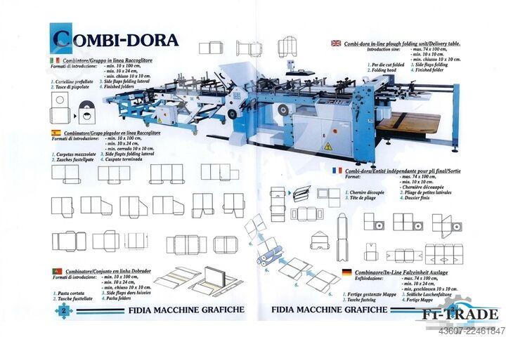 Μηχανή πτύχωσης και συγκόλλησης φακέλων / Folder Gluer FIDIA DORA 76