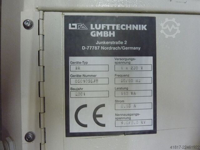 Impianto di aspirazione elettrostatico, 2 pezzi LTA Lufttechnik GmbH IR  Air Champion Typ1