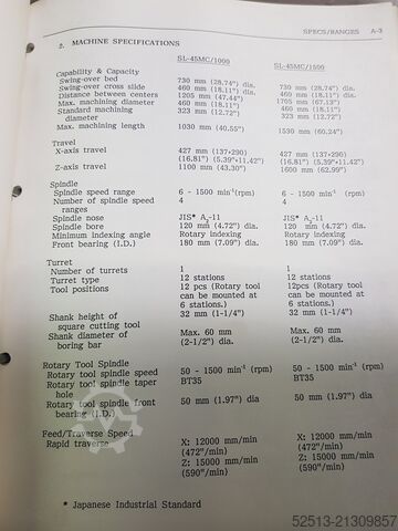 3-axlig CNC-svarv MORI SEIKI SL-45MC-1500