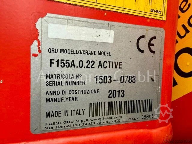 System ramion hakowych Mercedes-Benz Actros 3241 8x4/Abrollkipper+Fassi F155/Euro5