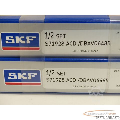 Composant SKF S71928 ACD / DBAVQ6485 Schrägkugellagerset (Set= 1 Paar)  !