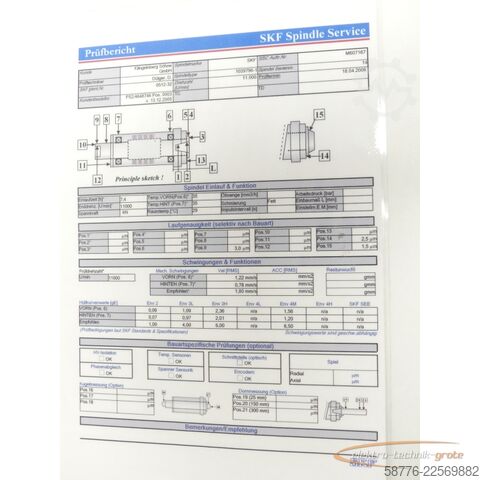 Component SKF T-1099796-1/14 Spindel SN:14 - generalüberholt! -