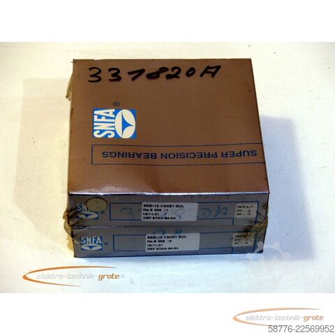 Στοιχείο SNFA SEB110 7/9CE1 DUL Präzisionskugellager 1 Paar - ! -