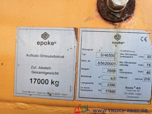 Tippbil Epoke Certus AST SH6500 8m³ Feuchtsalzstreuer