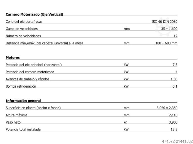 Milling machine Lagun FCM 185
