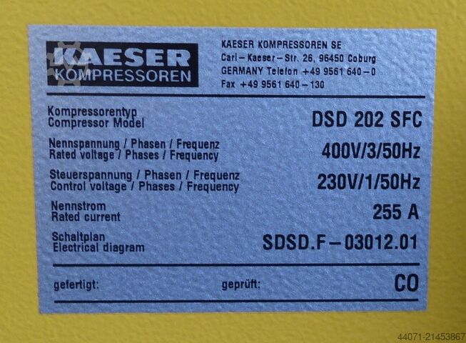 Skruvkompressor DSD202SFC Kaeser DSD202SFC