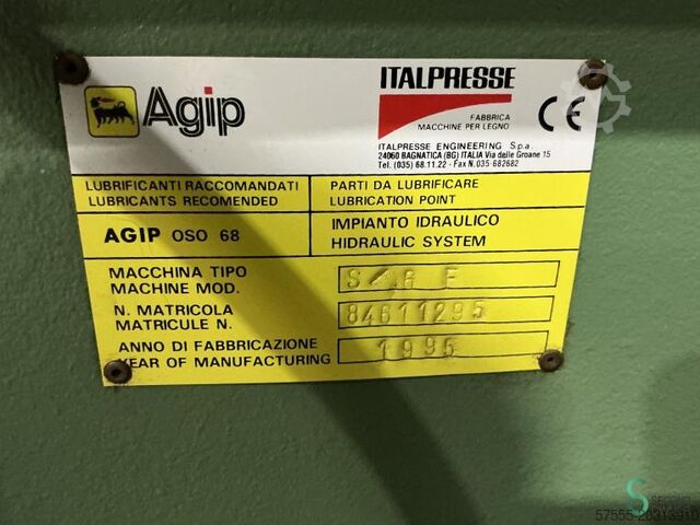 Fineerpersen Italpresse S 6 F 1995 Italpresse S 6 F