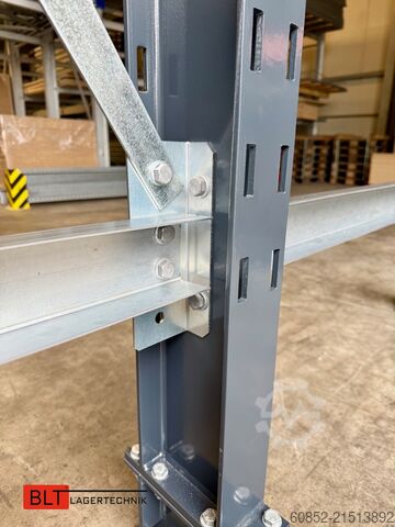 Konsol raflar, uzun mallar için ağır hizmet tipi raflar ca. 4 lfm. Kragarmregal H: 400cm ,Fuß +3 650 kg Belastung pro Arm , Langgutregal