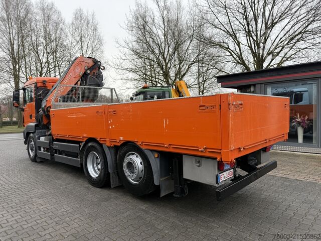 Ciężarówka z płaską platformą MAN TGS 26.480 6X4H-2 Kran Fassi F310 18.50 Meter