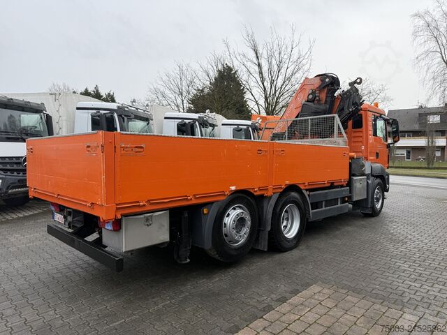 Ciężarówka z płaską platformą MAN TGS 26.480 6X4H-2 Kran Fassi F310 18.50 Meter