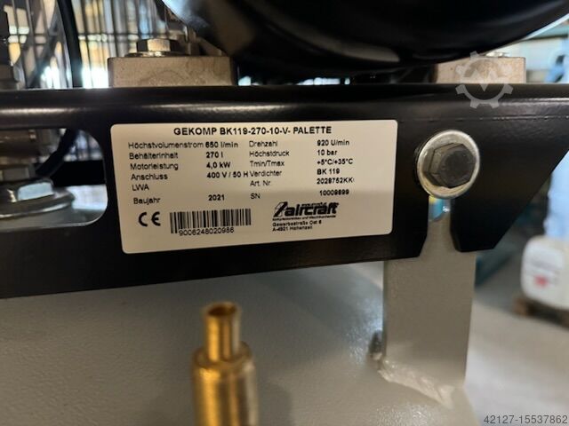 Zuigercompressor Aircraft Hoku BK 119-270-10-V-Palette