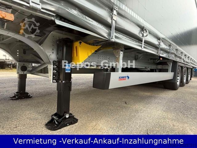Auflieger mit Pritsche & Plane SCHMITZ CARGOBULL SCS 24/L-13.62 Mega-Verbreiterbahr -Lift,E-Rad