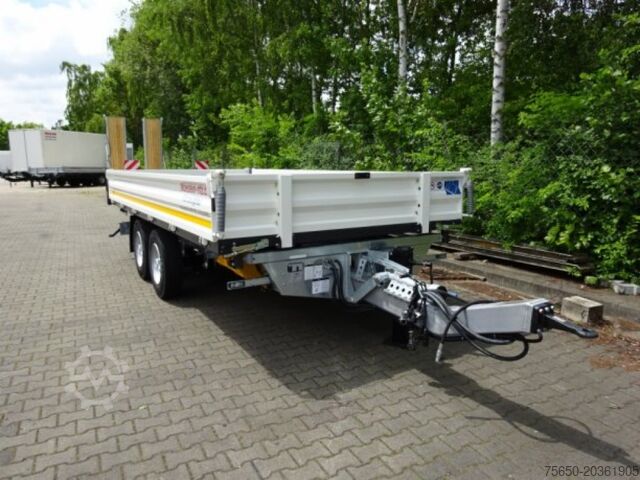 Tipper trailer Möslein TTD 11 Weiß neuer Tandem 3- Seitenkipper Tieflader-- Neufahrzeug --