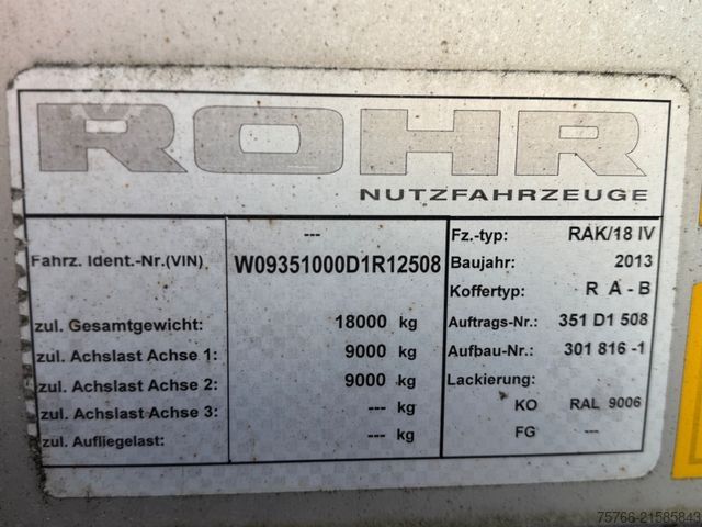 Kylsläp ROHR RAK / 18 IV / Frigoblock HK 23