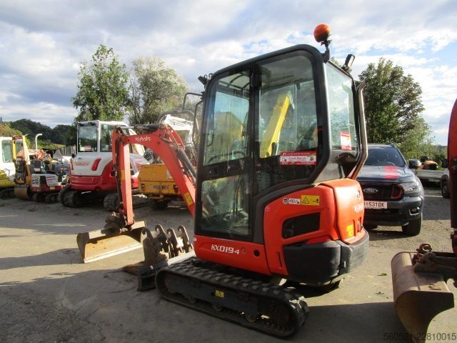 Minigraafmachine Kubota KX 019-4 mit hydraul. Schnellwechsler + 3 Löffel