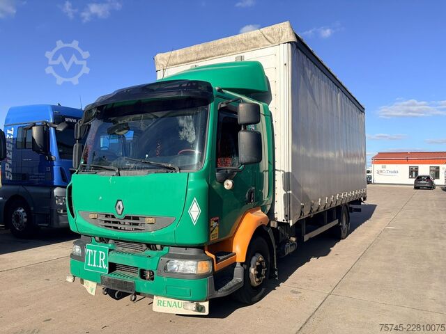 Plattewagen met zeil RENAULT MIDLUM 290 DXI / SCHLAFKABINE / EURO 5