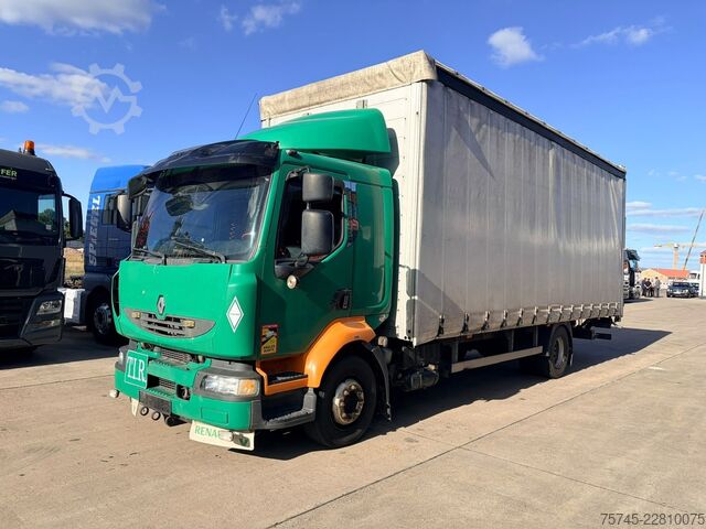 Plattewagen met zeil RENAULT MIDLUM 290 DXI / SCHLAFKABINE / EURO 5