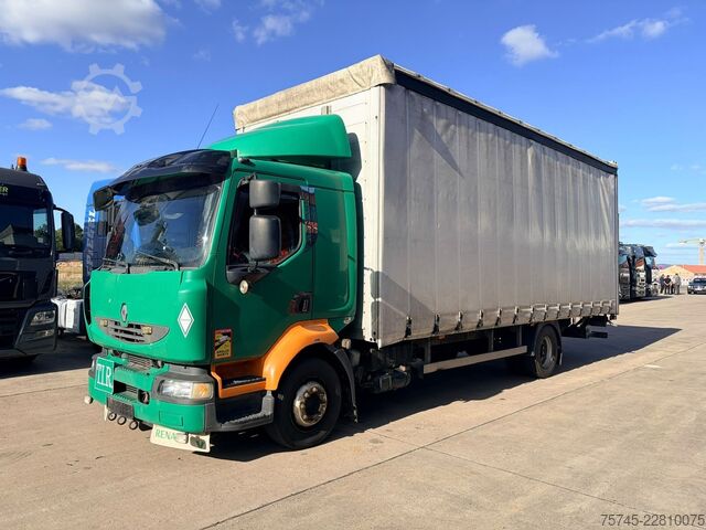 Plattewagen met zeil RENAULT MIDLUM 290 DXI / SCHLAFKABINE / EURO 5