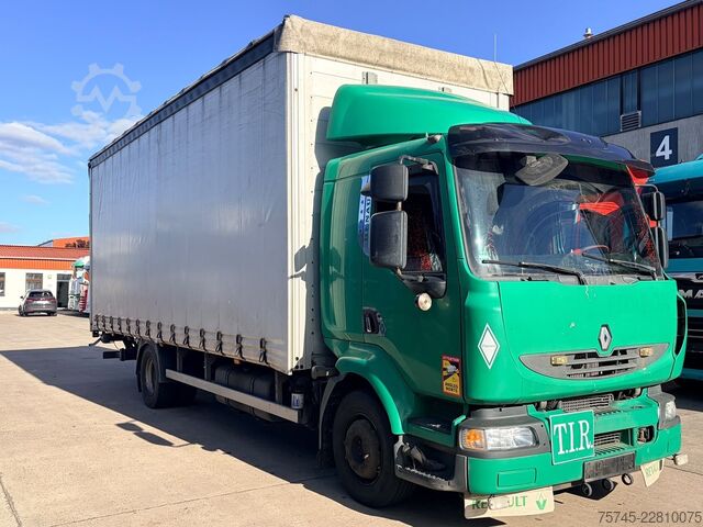 Plattewagen met zeil RENAULT MIDLUM 290 DXI / SCHLAFKABINE / EURO 5