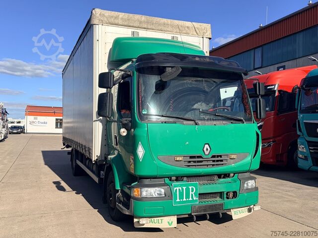 Plattewagen met zeil RENAULT MIDLUM 290 DXI / SCHLAFKABINE / EURO 5